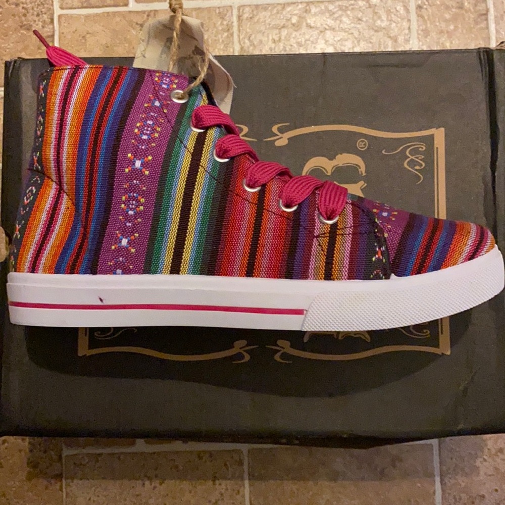 L&B  serape high top shoes